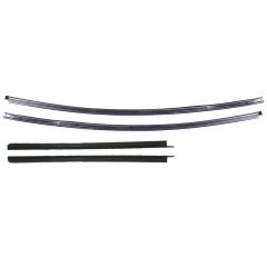 Door Glass Weatherstrip Channel Kit Stainless Steel With Quarter Window Weatherstrips Mustang Coupe/ Convertible 1969