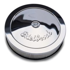 Edelbrock Air Cleaner Pro-Flo Chrome 14" Round With 3" Paper Element/ Deep Flange