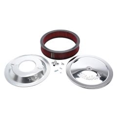 Edelbrock Air Cleaner Pro-Flo Chrome 14" Round With 3" Cotton Element/ Deep Flange