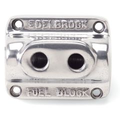 Edelbrock Polished Dual Outlet Fuel Block Kit