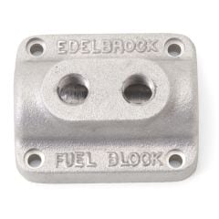 Edelbrock Fuel Block Dual Outlet Satin Finish