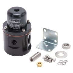 Edelbrock Bypass Fuel Pressure Regulator 160 GPH Carbureted Adjustable Black
