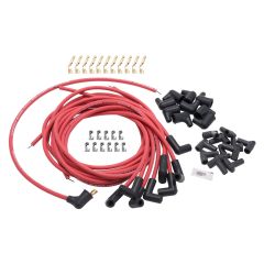 Edelbrock SPARK PLUG WIRE SET UNIVERSAL 90 DEG BOOTS 50 ohm RESISTANCE 8.65mm RED