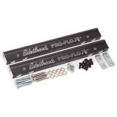 Edelbrock Pro-Flo Fuel Rail Kit for Small Block Chevy -6 AN in Black Finish