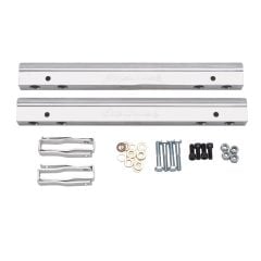Edelbrock Pro-Flo -6 AN Clear Anodized Aluminum Fuel Rail Kit Small Block Chevy