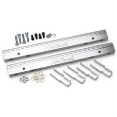 Edelbrock Fuel Injection Fuel Rail Victor EFI -6AN Aluminum Anodized Clear Kit For Chevy Big-Block