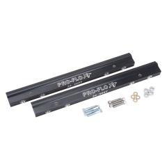 Edelbrock -8AN Black Anodized Fuel Rail Kit for Big-Block Chevy & Pro-Flo XT Manifold