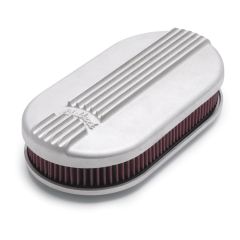 Edelbrock Air Cleaner Classic Series Cast Aluminum Satin Small Oval for Single 4-Barrel Carburetor