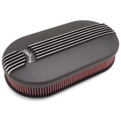 Edelbrock Pro-Flo Black Large Oval Air Cleaner for Dual 4-Barrel Carburetor