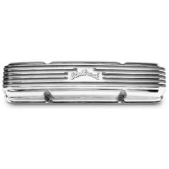 Edelbrock Classic Series Valve Cover Polished without Breather Hole Pair Small Block V8 Chevy 1959-1986