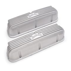 Edelbrock Valve Covers Classic Series Finned Aluminum Satin Pair