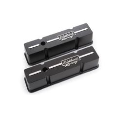 Edelbrock Racing Series Black Valve Covers Chevy 262-400 V8 1959-1986