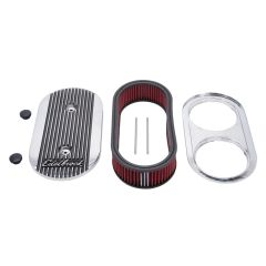 Edelbrock Elite II Series Air Cleaner Oval Polished For Edelbrock Dual-Quad Carburetors