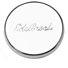 Edelbrock Engine Oil Filler Cap Push-In Rubber/ Steel Chrome Round For 1-1/4" Hole