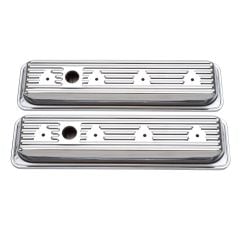Edelbrock Signature Series Valve Covers Chrome for Chevrolet 262-400 1987-1995 Centerbolt