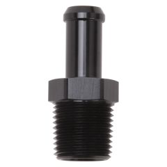 Edelbrock Heater Hose End Fitting Straight with 1/2" NPT and 1/2" Barb Black