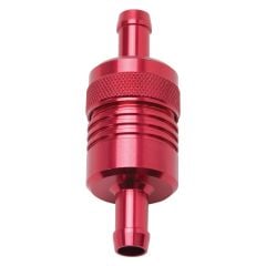 Edelbrock Fuel Filter Street 3" Aluminum Red With 3/8" Inlet/ Outlet