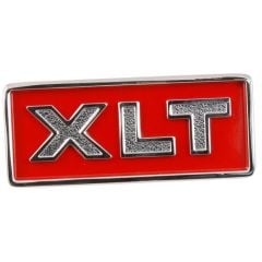Cowl Side Name Plate XLT With Red Background F-100/F-150/F-250/F-350 1977-1979