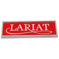 Ford Tooling Cowl Side Name Plate Lariat F-100/ F-150/ F-250/ F-350 78-79 w/ Red Background