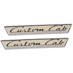 Door Emblem With Clips Custom Cab Pair F-100 1955-1956