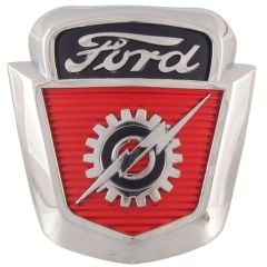 Hood Emblem Ford Gear And Lightning Bolt F-100 1953-1956