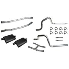 Dual Exhaust 2" Aluminized With Flowmaster Mufflers Mustang 260/ 289/ 302/ 351 1965-1970