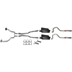 Exhaust System Dual 2-1/4" With Flowmaster Mufflers Mustang 351C 2V 1970