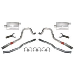 Dual Exhaust System 2-1/4" With MagnaFlow Mufflers Mustang 351C 2-Barrel 1970