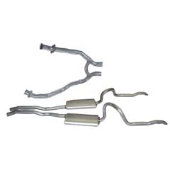 Dual Exhaust Kit Aluminized 2-1/4" Mustang Without Heat Riser Boss 429 1970