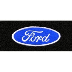 ACC Carpets Floor Mats Black Loop With Ford Oval Logo Pair F-100 1973