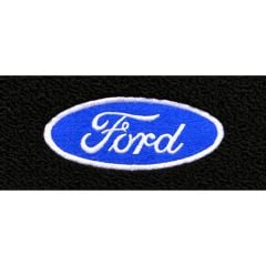ACC Carpet Floor Mats Black Cut Pile With Ford Oval Logo Pair F-100 1974