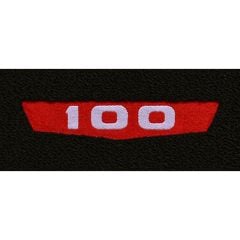 ACC Carpet Floor Mats Black Cut Pile With Red 100 Shield Logo Pair F-100 1974
