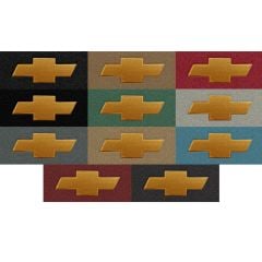 ACC Carpets Floor Mat Cutpile With Metallic Gold Bowtie Logo Pair Chevrolet C10 1974