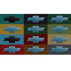 ACC Carpets Floor Mat Loop With Medium Blue Bowtie Logo Pair Chevrolet C10 1967-1970
