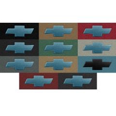 ACC Carpets Floor Mat Cutpile With Medium Blue Bowtie Logo Pair Chevrolet C10 1974