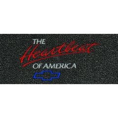 ACC Carpets Floor Mat Black Loop With Heartbeat Of America Logo Pair Chevrolet C10 1967-1970
