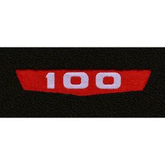 ACC Carpets Floor Mats Black Loop With Red 100 Shield Logo Pair F-100 1953-1956