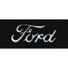 ACC Carpets Floor Mats Black Loop With Silver Ford Script Logo Pair F-100 1957-1960
