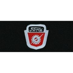 ACC Carpets Floor Mat Black Loop With Ford Shield Logo Pair F-100 1957-1960