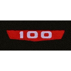 ACC Carpets Floor Mat Black Loop With Red 100 Shield Logo Pair F-100 1961-1964