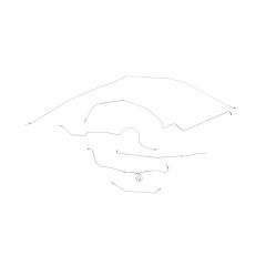 Classic Tube Brake Line Kit Stainless Steel For Standard Drum Brakes 2WD Long Bed F-100 1965