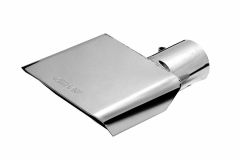 Gibson Sport Exhaust Tip 6" X 2-3/4" Angle-Cut Right-Side Rectangle Single-Wall Stainless Steel Polished