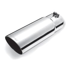 Gibson Exhaust Tip 5” Single-Walled Angled Stainless Steel 4” Inlet