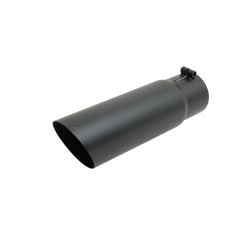 Gibson Exhaust Tip Elite Series 5" Angle-Cut Round Single-Wall Stainless Steel Ceramic Matte Black