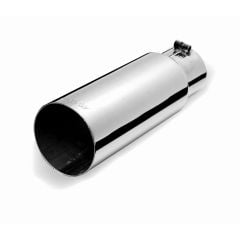 Gibson Exhaust Tip 4” Rolled-Edge Angled Stainless Steel 2-1/2” Inlet