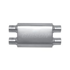 Gibson CFT Superflow Muffler 4" X 9" X 18" Oval Stainless Steel 2-1/2" Dual Inlet/Outlet Universal