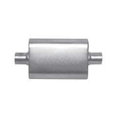Gibson CFT Superflow Muffler 4" X 9" X 18" Oval Stainless Steel 3" Center Inlet/Outlet Universal