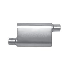 Gibson CFT Superflow Muffler 4" X 9" X 18" Oval Stainless Steel 2-1/2" Offset Inlet/ Outlet Universal