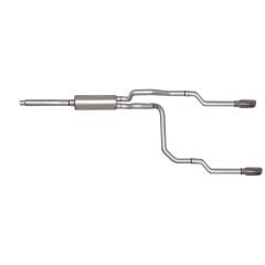 Gibson Cat-Back Exhaust System Dual Split Stainless Steel Regular/Extended Cab 4.9L/5.0L F-150 1987-1996