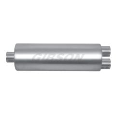 Gibson SFT Superflow Muffler 7" X 24" Round Stainless Steel 3" Center Inlet/ 2-1/2" Dual Outlet Universal